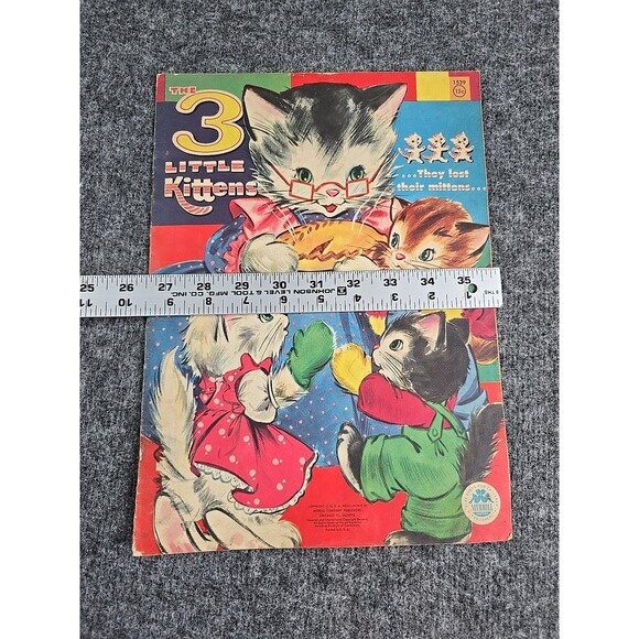 Merrill Co. Vintage Nursery Rhymes Book Lot of 3 Linen Children's Book - Picture 14 of 14